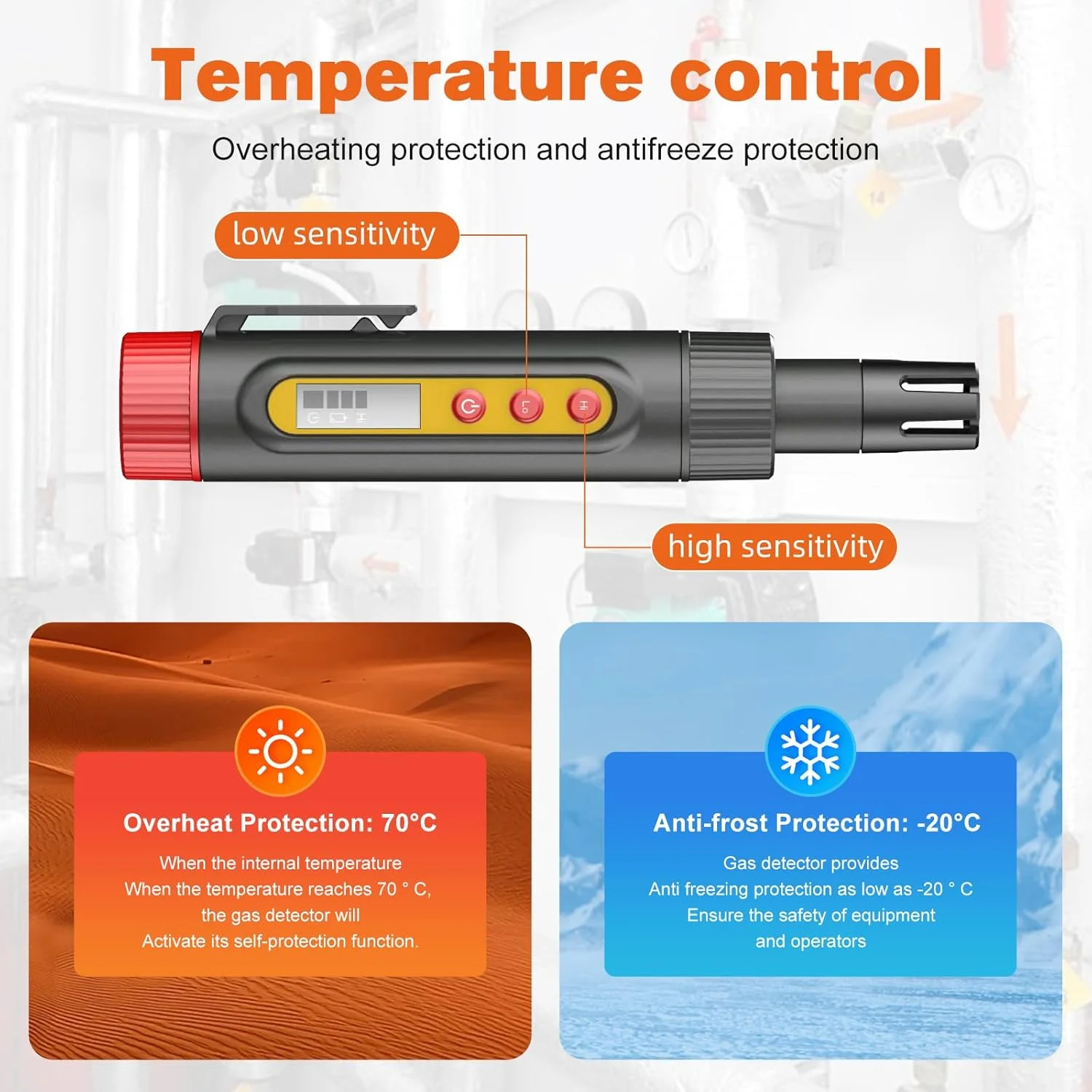 آشکارساز نشت گاز LPG، آشکارساز گاز طبیعی با آلارم صوتی و تصویری. گاز یاب قابل حمل برای یافتن منابع نشت گازهای قابل احتراق مانند متان، پروپان برای خانه (شامل 2 عدد باتری) مشکی آشکارساز نشت گاز LPG، آشکارساز گاز طبیعی با آلارم صوتی و تصویری. گاز یاب قابل حمل برای یافتن منابع نشت گازهای قابل احتراق مانند متان، پروپان برای خانه (شامل 2 عدد باتری) مشکی