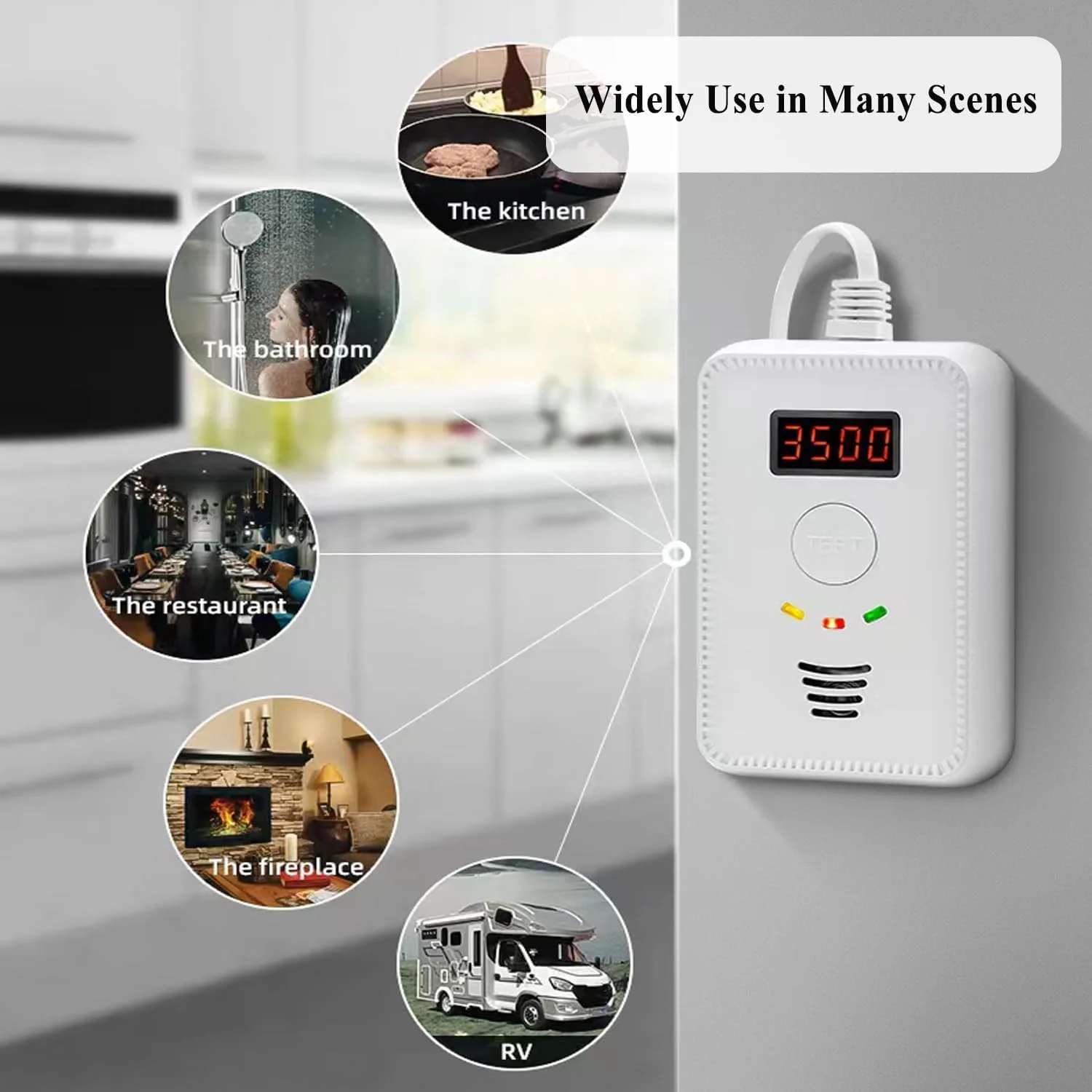 آشکارساز گاز طبیعی، آشکارساز مونوکسید کربن، دستگاه تشخیص نشت گازهای قابل احتراق برای CO، LNG، LPG، متان، آشکارساز گاز طبیعی، دوشاخه اروپایی آشکارساز گاز طبیعی، آشکارساز مونوکسید کربن، دستگاه تشخیص نشت گازهای قابل احتراق برای CO، LNG، LPG، متان، آشکارساز گاز طبیعی، دوشاخه اروپایی