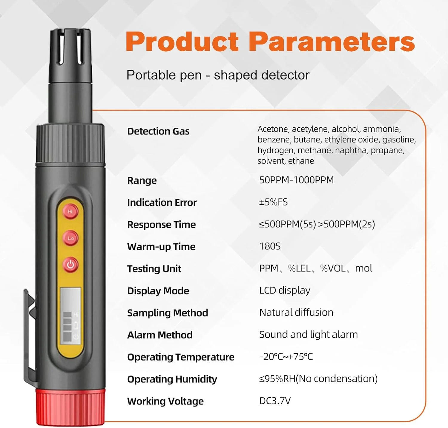 آشکارساز نشت گاز LPG، آشکارساز گاز طبیعی با آلارم صوتی و تصویری. گاز یاب قابل حمل برای یافتن منابع نشت گازهای قابل احتراق مانند متان، پروپان برای خانه (شامل 2 عدد باتری) مشکی آشکارساز نشت گاز LPG، آشکارساز گاز طبیعی با آلارم صوتی و تصویری. گاز یاب قابل حمل برای یافتن منابع نشت گازهای قابل احتراق مانند متان، پروپان برای خانه (شامل 2 عدد باتری) مشکی