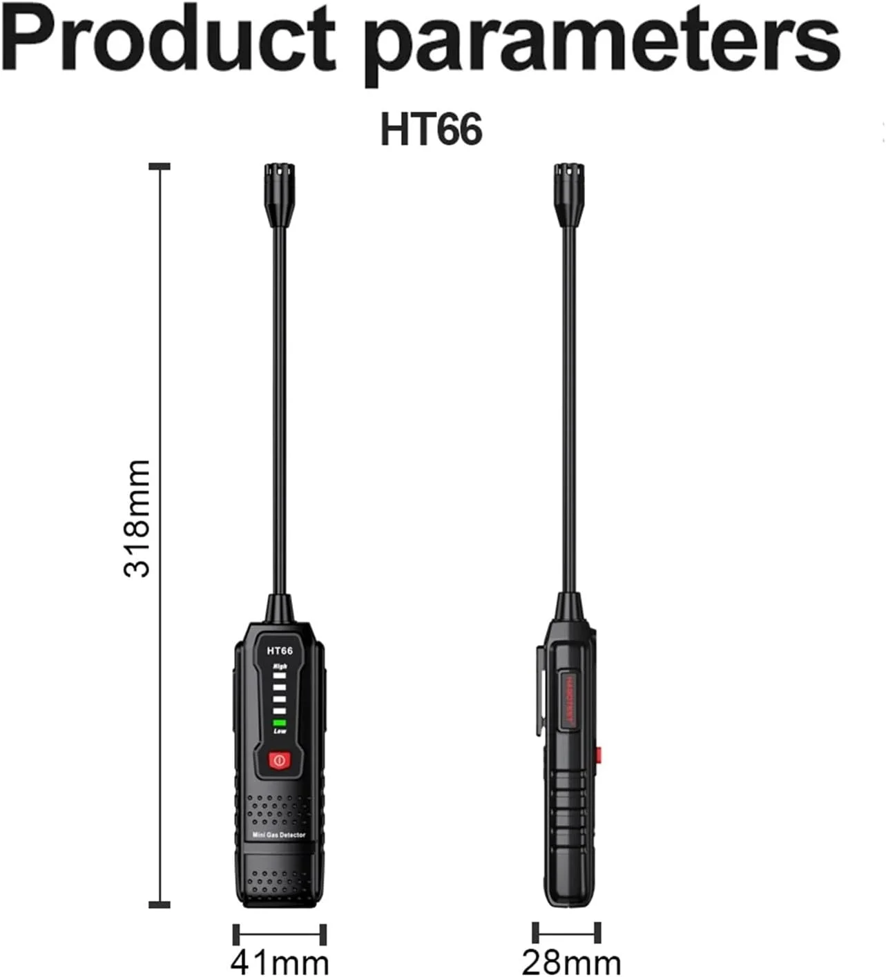 آشکارساز نشت گاز HT66، ردیاب گازهای قابل اشتعال، متان و گاز طبیعی، 50-1000PPM با آلارم صوتی آشکارساز نشت گاز HT66، ردیاب گازهای قابل اشتعال، متان و گاز طبیعی، 50-1000PPM با آلارم صوتی