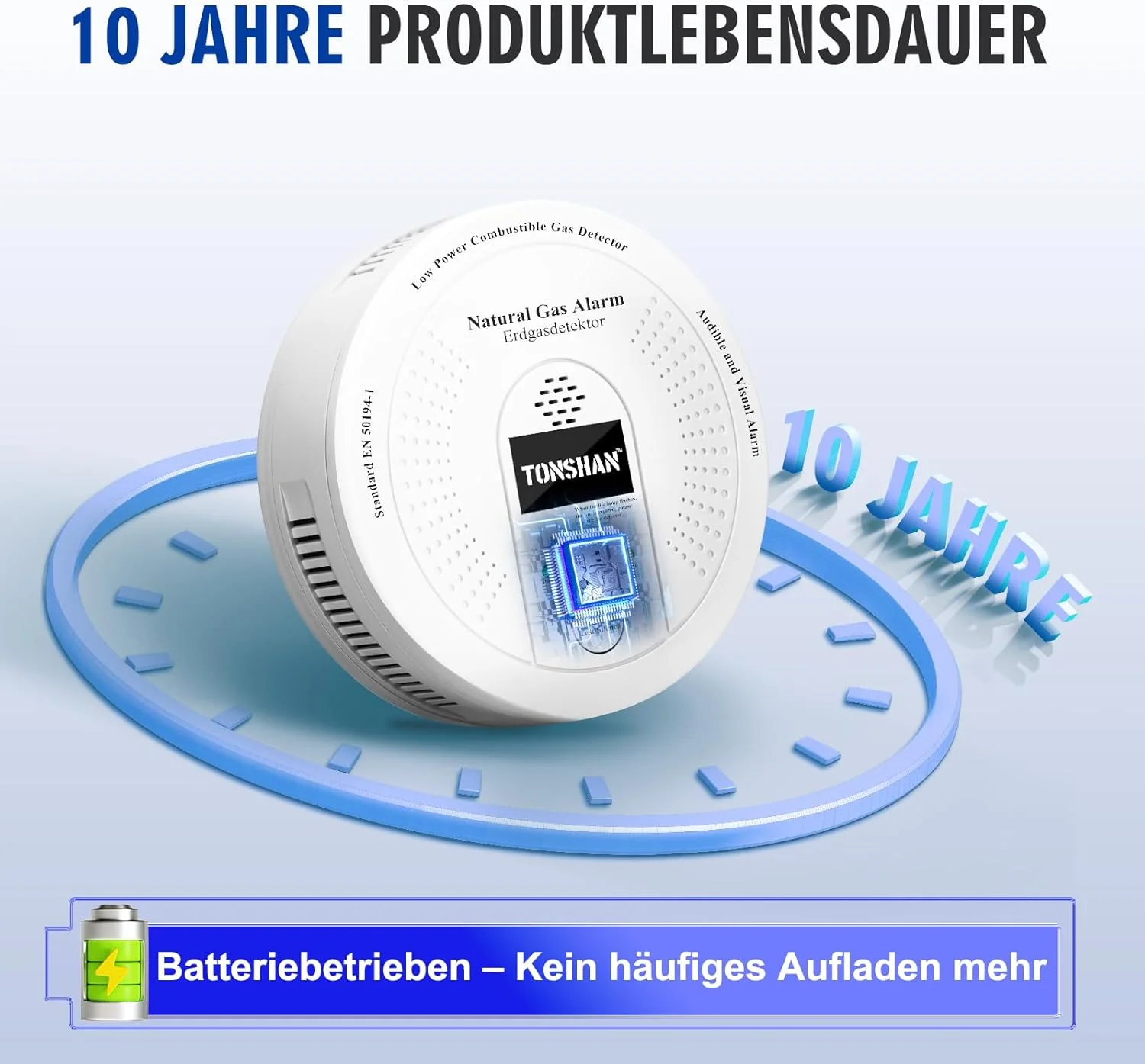 آشکارساز گاز، آشکارساز گاز طبیعی CH4/پروپان/متان با عملکرد 100% باتری - آلارم گاز ترکیبی با آلارم نوری و صوتی - سنسور گاز برای ایمنی خانگی (باتری شامل نمی شود) آشکارساز گاز، آشکارساز گاز طبیعی CH4/پروپان/متان با عملکرد 100% باتری - آلارم گاز ترکیبی با آلارم نوری و صوتی - سنسور گاز برای ایمنی خانگی (باتری شامل نمی شود)