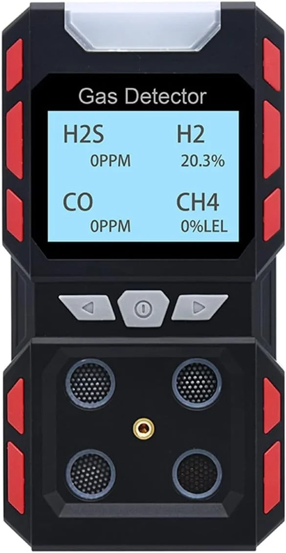 سنسور نشت یاب چند گاز هانزالا، صفحه نمایش چند گازی، USB قابل شارژ، 4 در 1 CH4 CO H2S O2، جلوگیری از مسمومیت، آشکارسازهای تست کننده، زنگ هشدار حرفه ای با دقت و حساسیت بالا (یک آشکارساز گاز) سنسور نشت یاب چند گاز هانزالا، صفحه نمایش چند گازی، USB قابل شارژ، 4 در 1 CH4 CO H2S O2، جلوگیری از مسمومیت، آشکارسازهای تست کننده، زنگ هشدار حرفه ای با دقت و حساسیت بالا (یک آشکارساز گاز)