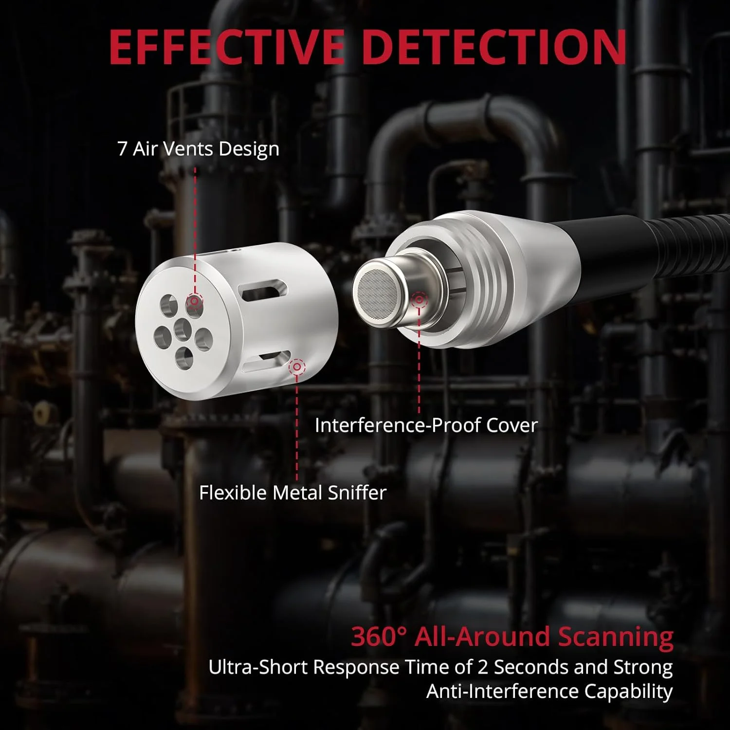 آشکارساز گاز طبیعی، آشکارساز نشت گاز با گردن غازی 18.5 اینچی، ردیاب گاز قابل حمل با هشدارهای صوتی و تصویری، برای تعیین محل نشت پروپان، گاز طبیعی، گازهای قابل احتراق برای خانه، RV، HVAC آشکارساز گاز طبیعی، آشکارساز نشت گاز با گردن غازی 18.5 اینچی، ردیاب گاز قابل حمل با هشدارهای صوتی و تصویری، برای تعیین محل نشت پروپان، گاز طبیعی، گازهای قابل احتراق برای خانه، RV، HVAC