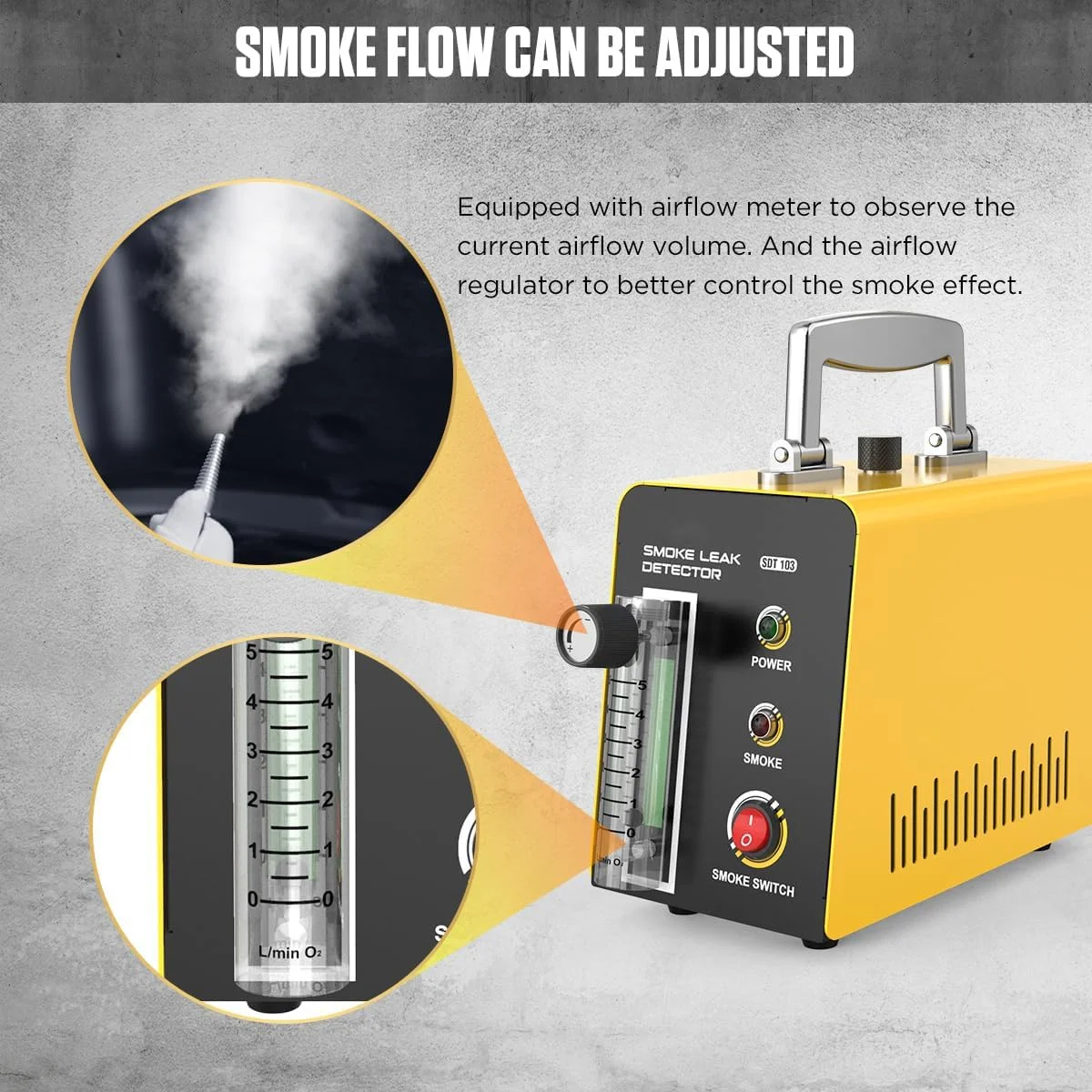 دستگاه نشت یاب دود خودرو، تستر تشخیصی دود خلاء EVAP، نشت یاب سوخت خط لوله برای خودروهای 12 ولت، ابزار جهانی خودرو برای سیستم های EVAP، ورودی، اگزوز، خنک کننده، کارتل