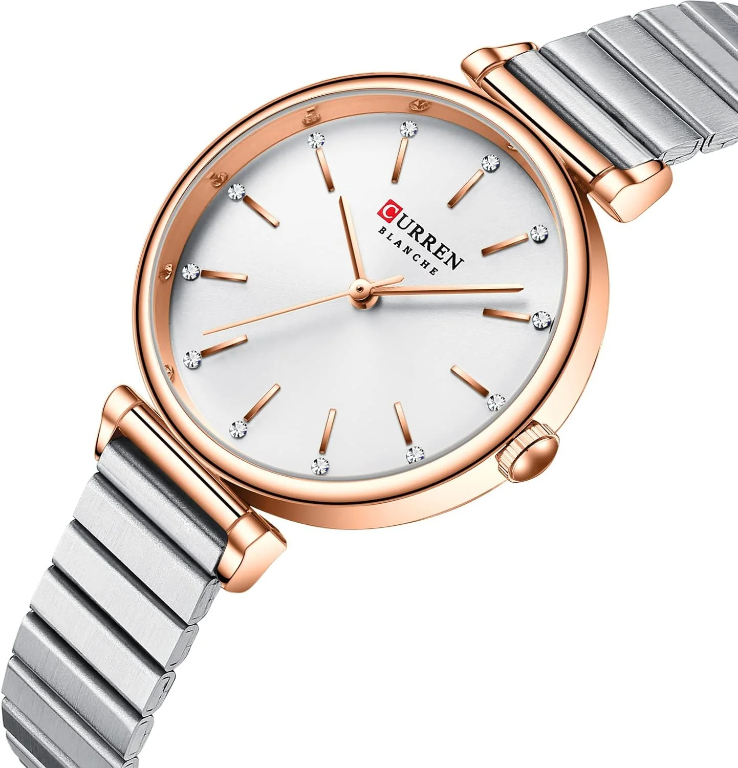 ساعت مچی زنانه کورن، نگین دار لوکس، استیل ضد زنگ، شیک، صفحه الماس نشان، موتور کوارتز ژاپنی، مدل رز گلد ساعت مچی زنانه کورن، نگین دار لوکس، استیل ضد زنگ، شیک، صفحه الماس نشان، موتور کوارتز ژاپنی، مدل رز گلد