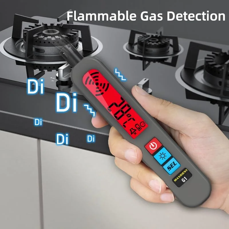 MAXRIENY Rechargeable Gas Detector Natural Gas Leak Detector with Vibration Alarm Visual and Sound Pen Multi-Gas Detector for Home Butane Propane Camping Car MAXRIENY Rechargeable Gas Detector Natural Gas Leak Detector with Vibration Alarm Visual and Sound Pen Multi-Gas Detector for Home Butane Propane Camping Car