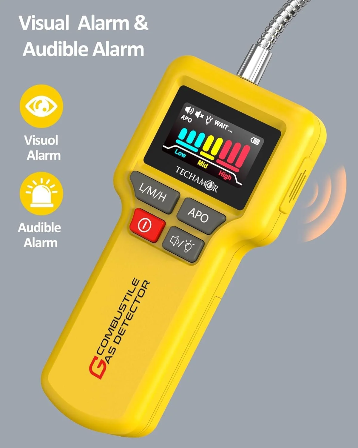 آشکارساز گاز طبیعی، ردیاب نشت گاز قابل حمل، برای تعیین محل نشت پروپان، متان، بوتان، گاز طبیعی، گاز فاضلاب، LPG و گازهای قابل احتراق برای خانه و RV، ردیاب نشت گاز (باتری x3) آشکارساز گاز طبیعی، ردیاب نشت گاز قابل حمل، برای تعیین محل نشت پروپان، متان، بوتان، گاز طبیعی، گاز فاضلاب، LPG و گازهای قابل احتراق برای خانه و RV، ردیاب نشت گاز (باتری x3)