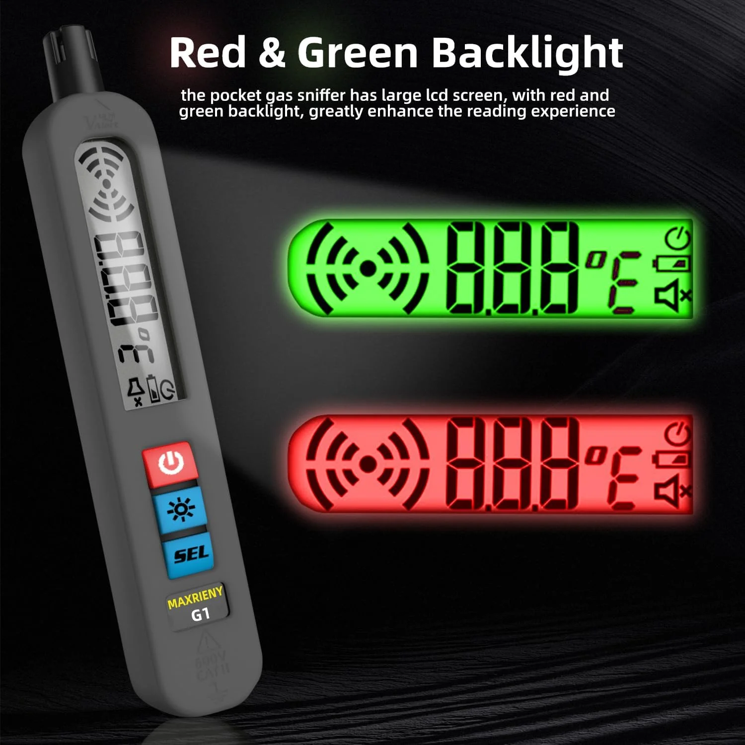 MAXRIENY Rechargeable Gas Detector Natural Gas Leak Detector with Vibration Alarm Visual and Sound Pen Multi-Gas Detector for Home Butane Propane Camping Car MAXRIENY Rechargeable Gas Detector Natural Gas Leak Detector with Vibration Alarm Visual and Sound Pen Multi-Gas Detector for Home Butane Propane Camping Car