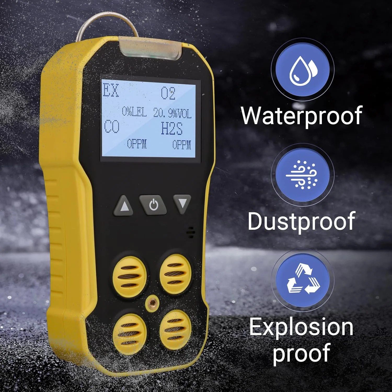 دستگاه تشخیص گاز چندگانه Bosean، دتکتور 4 در 1 گاز، O2، CO، H2S، EX متر با نور پس زمینه LCD، آلارم لرزشی نور صدا قابل شارژ، تستر آنالایزر دستگاه تشخیص گاز چندگانه Bosean، دتکتور 4 در 1 گاز، O2، CO، H2S، EX متر با نور پس زمینه LCD، آلارم لرزشی نور صدا قابل شارژ، تستر آنالایزر