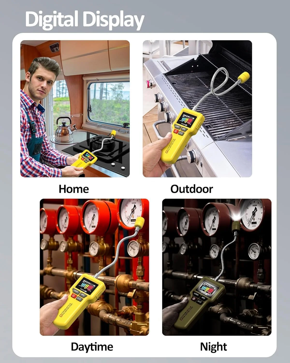 آشکارساز گاز طبیعی، ردیاب نشت گاز قابل حمل، برای تعیین محل نشت پروپان، متان، بوتان، گاز طبیعی، گاز فاضلاب، LPG و گازهای قابل احتراق برای خانه و RV، ردیاب نشت گاز (باتری x3) آشکارساز گاز طبیعی، ردیاب نشت گاز قابل حمل، برای تعیین محل نشت پروپان، متان، بوتان، گاز طبیعی، گاز فاضلاب، LPG و گازهای قابل احتراق برای خانه و RV، ردیاب نشت گاز (باتری x3)