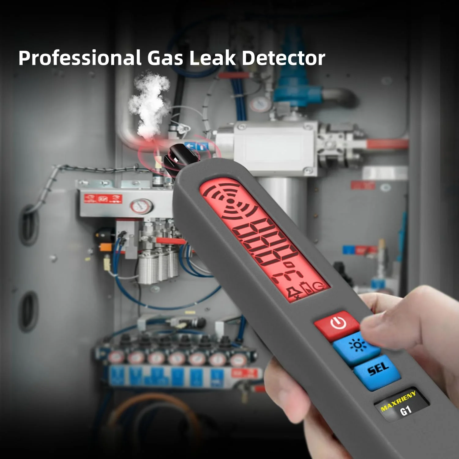 MAXRIENY Rechargeable Gas Detector Natural Gas Leak Detector with Vibration Alarm Visual and Sound Pen Multi-Gas Detector for Home Butane Propane Camping Car MAXRIENY Rechargeable Gas Detector Natural Gas Leak Detector with Vibration Alarm Visual and Sound Pen Multi-Gas Detector for Home Butane Propane Camping Car