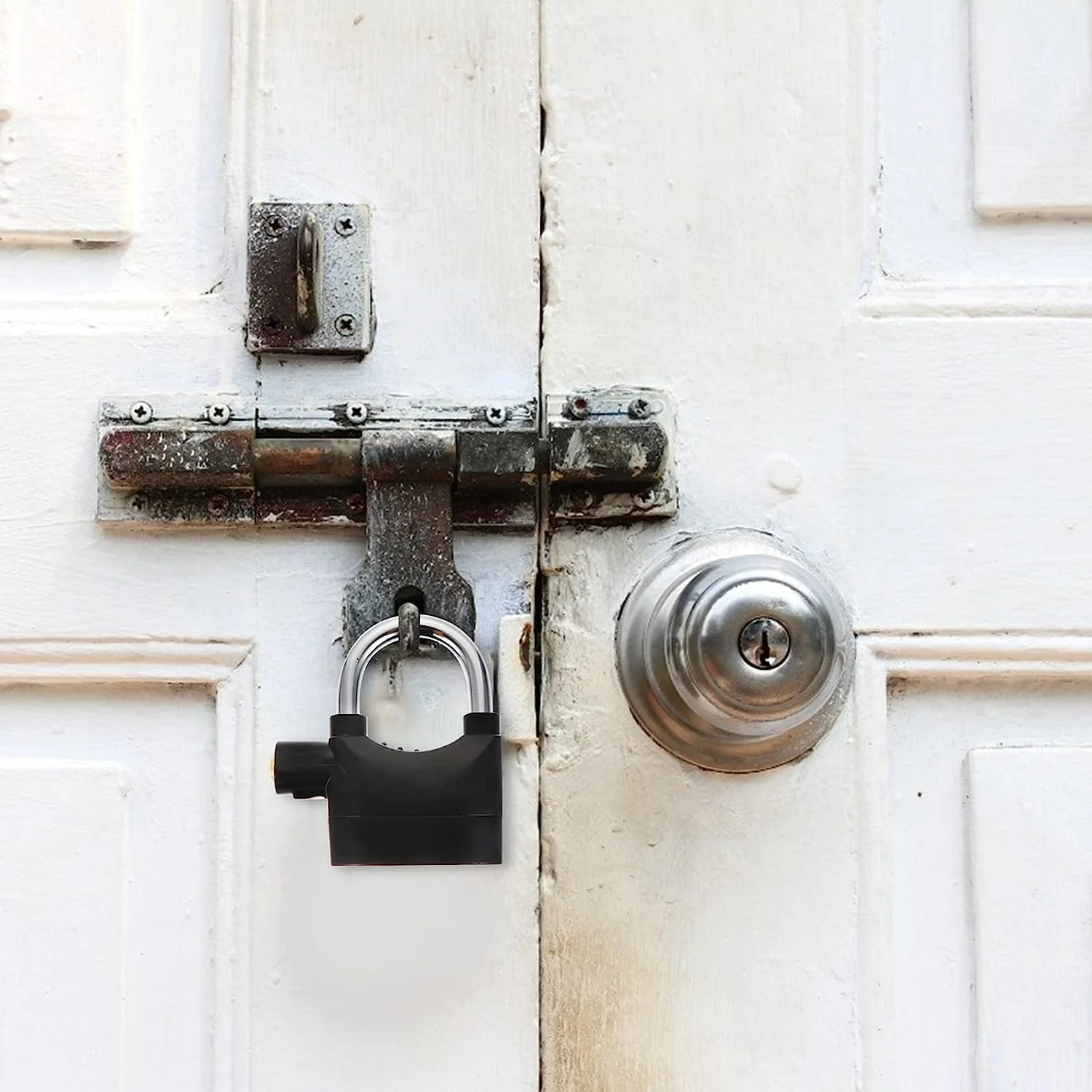 قفل آلارم دار SYOSI، سیستم امنیتی ضد سرقت جهانی با آلارم بلند، ضد آب و هوا برای درب، موتور، قفل دوچرخه با 3 کلید