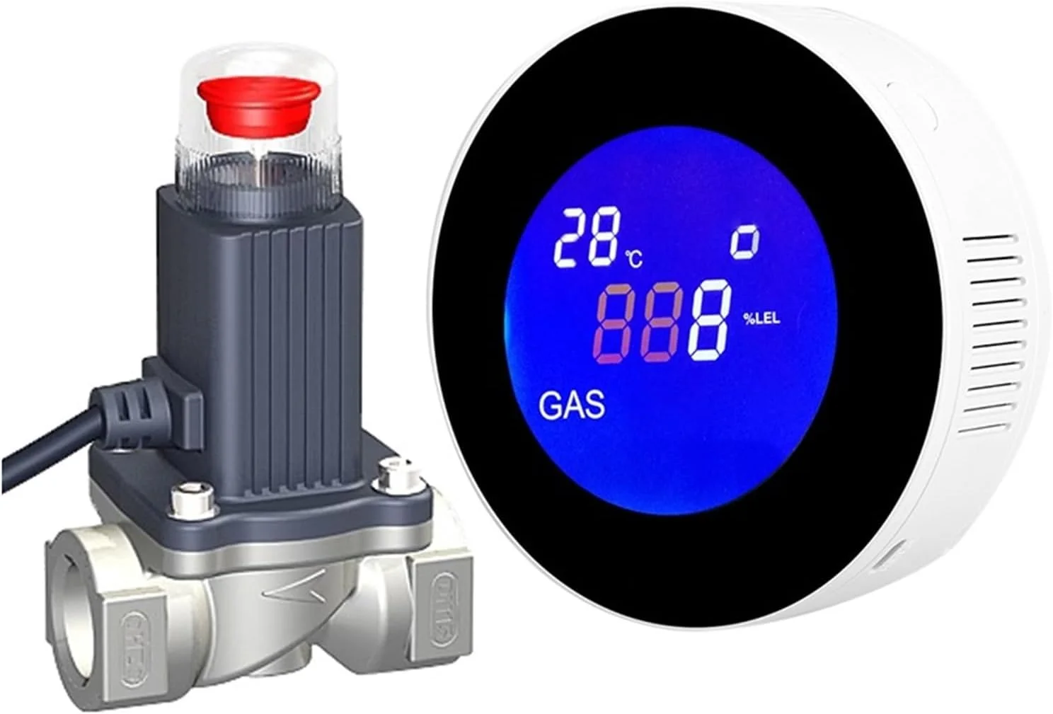 آشکارساز گاز طبیعی WIFI با شیر برقی برای کنترل هوشمند خودکار، سنسور هشدار نشت متان CH4 (آشکارساز گاز) آشکارساز گاز طبیعی WIFI با شیر برقی برای کنترل هوشمند خودکار، سنسور هشدار نشت متان CH4 (آشکارساز گاز)