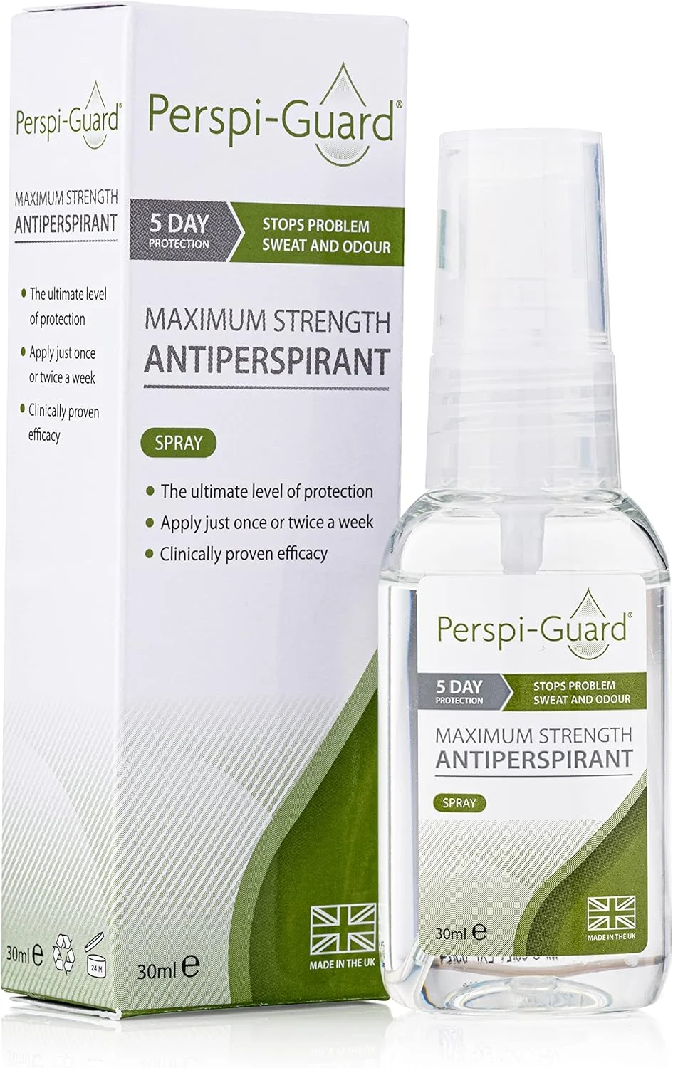 اسپری ضد تعریق Perspi-Guard با حداکثر قدرت، دئودورانت قوی برای تعریق بیش از حد و درمان هایپرهیدروزیس، ماندگاری تا 5 روز - بدون عطر (30 میلی لیتر) اسپری ضد تعریق Perspi-Guard با حداکثر قدرت، دئودورانت قوی برای تعریق بیش از حد و درمان هایپرهیدروزیس، ماندگاری تا 5 روز - بدون عطر (30 میلی لیتر)