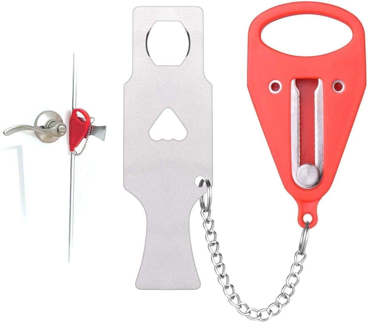 قفل درب قابل حمل SYOSI برای مسافرت، AirBnB، خوابگاه های دانشجویی، هتل ها و متل ها، راه حل امنیتی برای آپارتمان ها و زندگی در خانه (تک بسته)