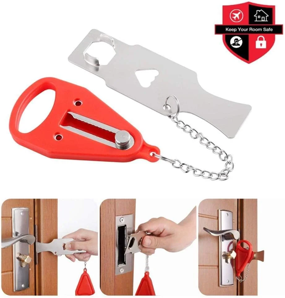 قفل درب قابل حمل SYOSI برای مسافرت، AirBnB، خوابگاه های دانشجویی، هتل ها و متل ها، راه حل امنیتی برای آپارتمان ها و زندگی در خانه (تک بسته) قفل درب قابل حمل SYOSI برای مسافرت، AirBnB، خوابگاه های دانشجویی، هتل ها و متل ها، راه حل امنیتی برای آپارتمان ها و زندگی در خانه (تک بسته)