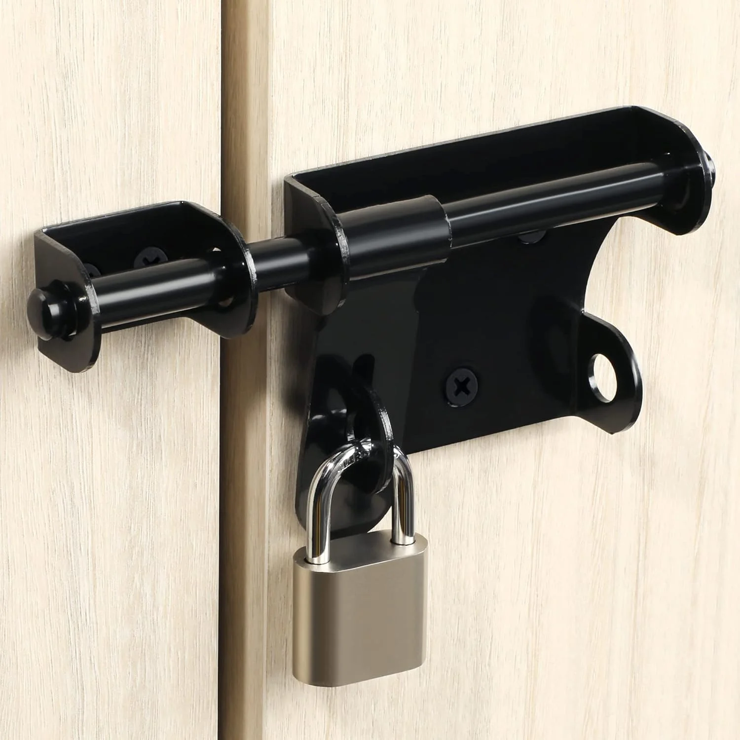 قفل کشویی سنگین 6 اینچی SYOSI، قفل ایمنی درب با سوراخ قفل، قفل بشکه ای درب قوی، قفل کشویی بادوام برای افزایش امنیت درب های باغ و درب های سوله قفل کشویی سنگین 6 اینچی SYOSI، قفل ایمنی درب با سوراخ قفل، قفل بشکه ای درب قوی، قفل کشویی بادوام برای افزایش امنیت درب های باغ و درب های سوله