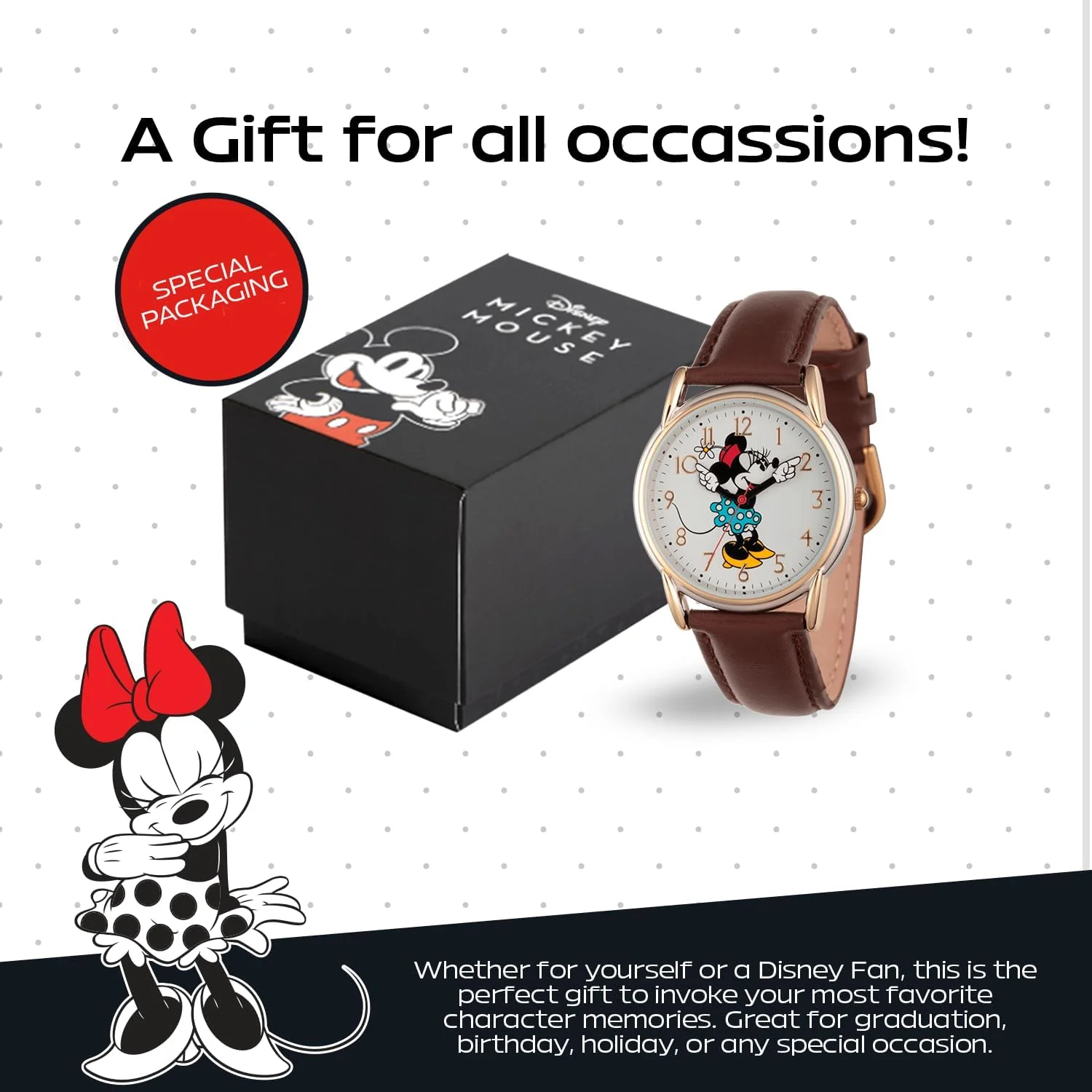 ساعت مینی موس زنانه - ساعت های مینی موس زنانه، ساعت شیک، ساعت های ظریف - بند چرمی مشکی، قاب و صفحه نقره ای، اسباب بازی های شیک ساعت مینی موس زنانه - ساعت های مینی موس زنانه، ساعت شیک، ساعت های ظریف - بند چرمی مشکی، قاب و صفحه نقره ای، اسباب بازی های شیک