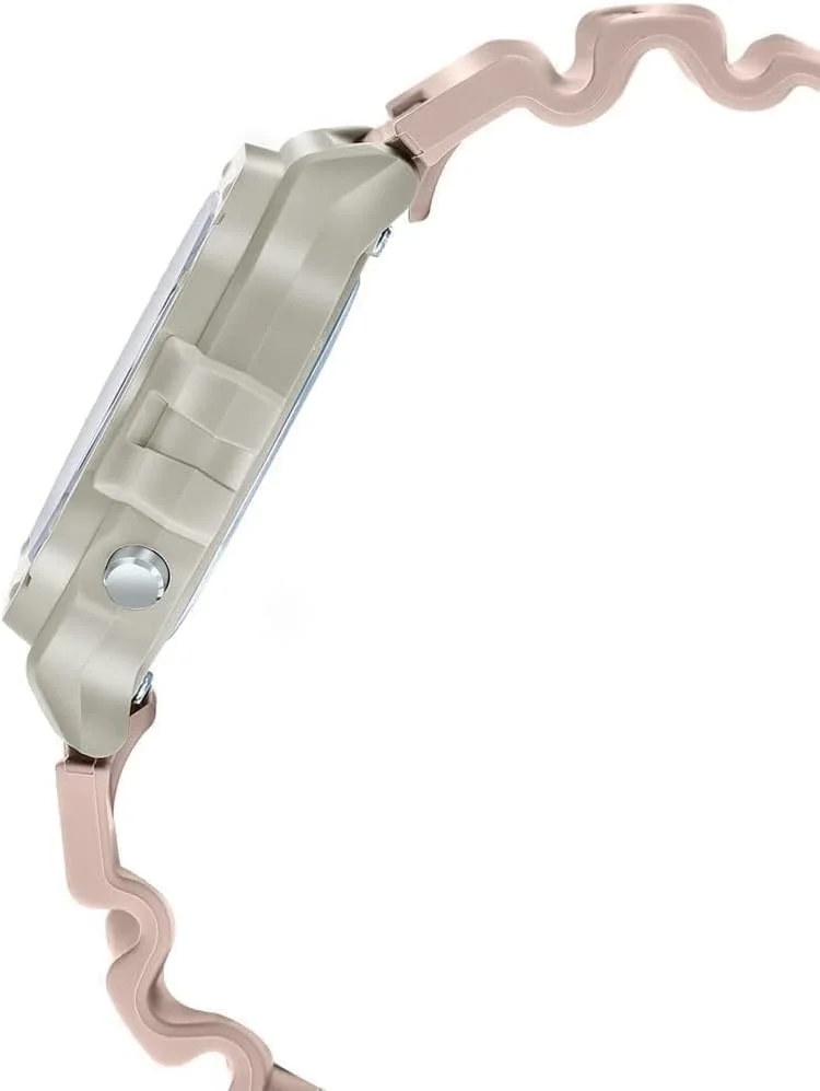 ساعت مچی مردانه کاسیو - صفحه بژ مدل W-218HC-4A2VDF، بند صورتی ساعت مچی مردانه کاسیو - صفحه بژ مدل W-218HC-4A2VDF، بند صورتی