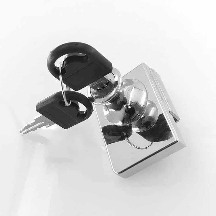قفل شیشه ای SYOSI، قفل ایمنی درب شیشه ای ویترینی کابینت دو درب بازشو، مناسب برای درب شیشه ای 0.2-0.31 اینچی، کلید جداگانه بدون نیاز به سوراخکاری، آلیاژ روی قفل شیشه ای SYOSI، قفل ایمنی درب شیشه ای ویترینی کابینت دو درب بازشو، مناسب برای درب شیشه ای 0.2-0.31 اینچی، کلید جداگانه بدون نیاز به سوراخکاری، آلیاژ روی