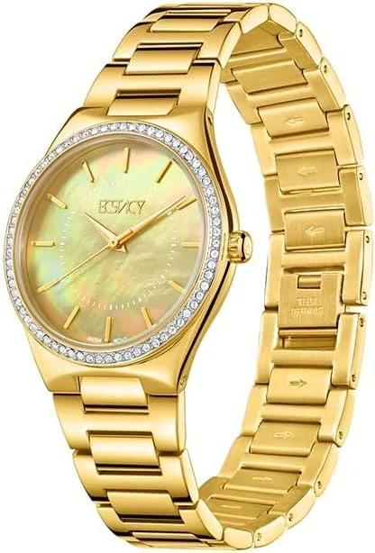 ساعت مچی زنانه اکستازی مدل VJ21، نمایشگر آنالوگ و بند استیل ضد زنگ - E23507-GBGMH، طلایی