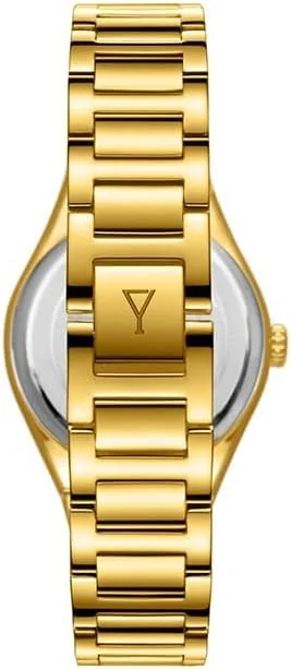 ساعت مچی زنانه اکستازی مدل VJ21، نمایشگر آنالوگ و بند استیل ضد زنگ - E23507-GBGMH، طلایی