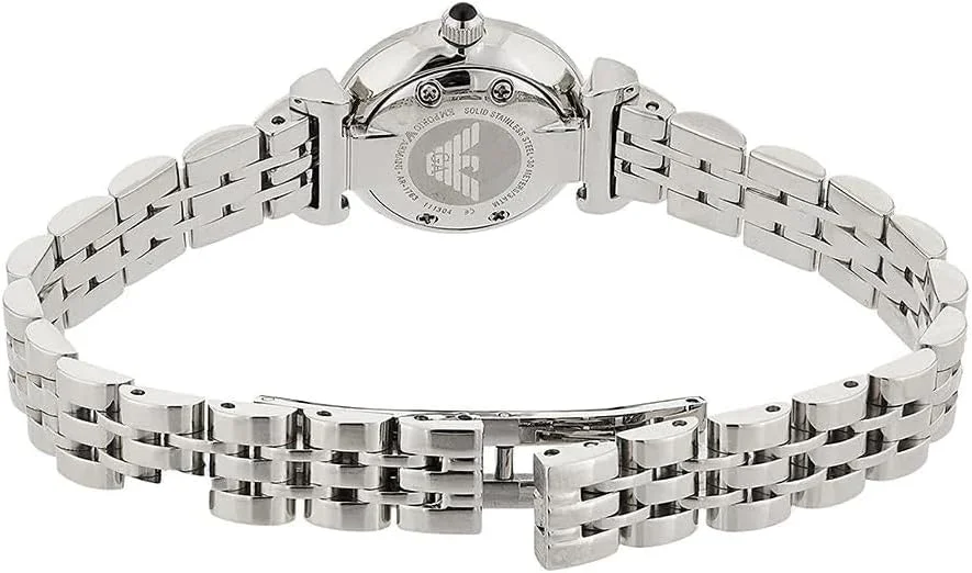 ساعت مچی عقربه ای زنانه امپوریو آرمانی مدل AR1763 با بند استیل ضد زنگ، بند نقره ای