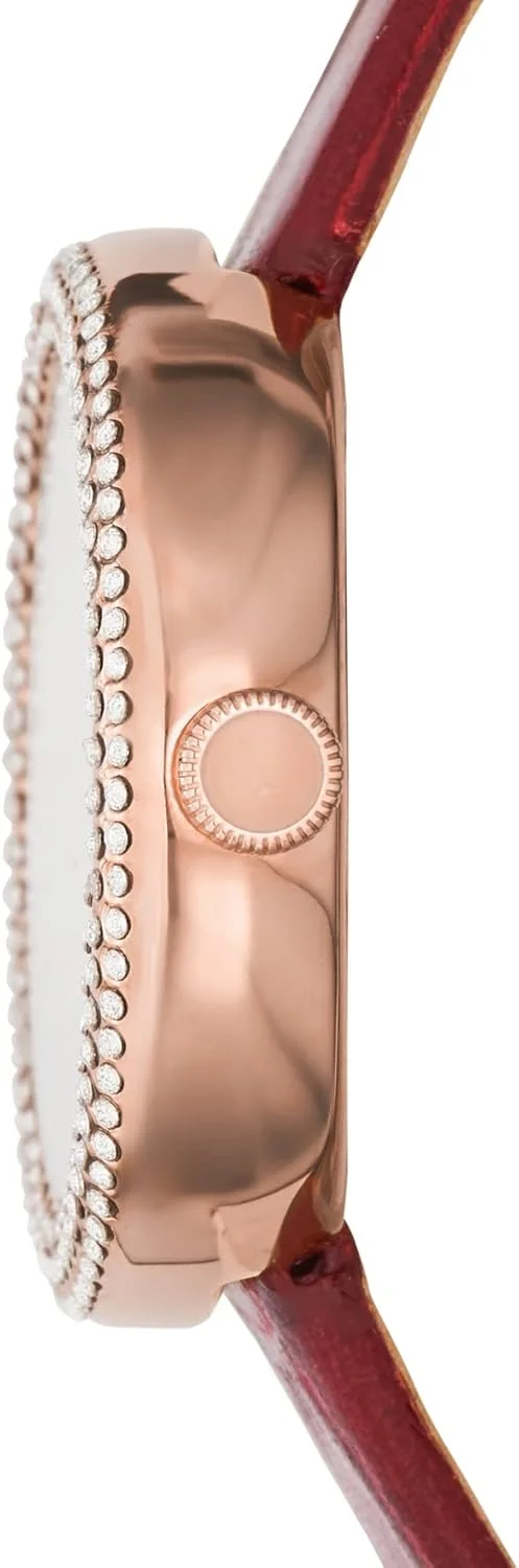 ساعت مچی زنانه امپوریو آرمانی مدل AR11357، بند چرمی قرمز