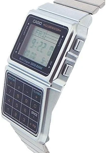 ساعت مچی دیجیتال کاسیو دیتا بانک با صفحه دیجیتال و بند استیل ضد زنگ مناسب برای آقایان و بانوان - DBC-611-1DF