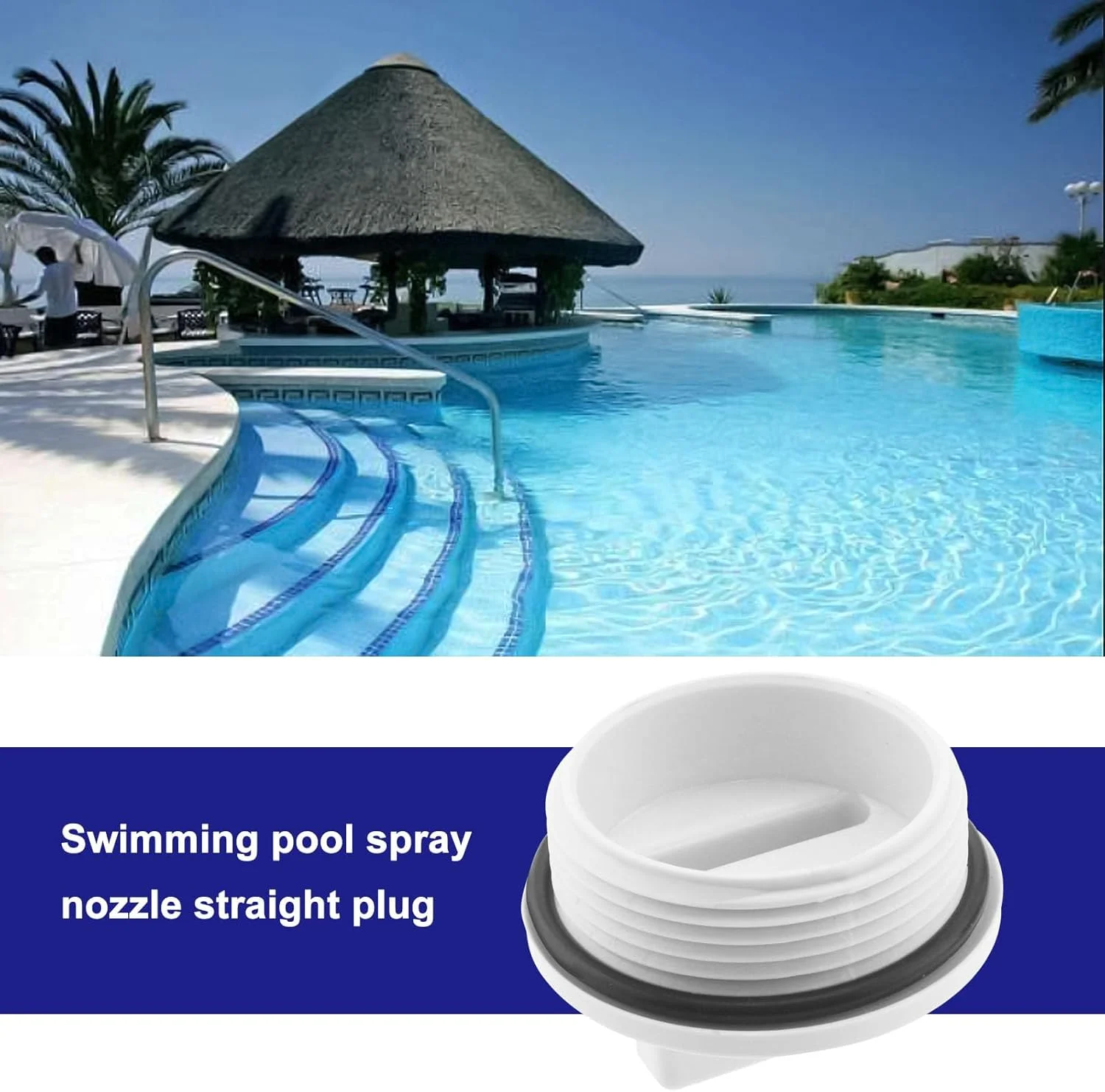 دریچه تخلیه فیلتر استخر LT Easiyl، سایز 1.5 اینچ، 2 عددی، درپوش زمستانی نازل استخر با حلقه اورینگ برای جلوگیری از نشتی و سرریز شدن