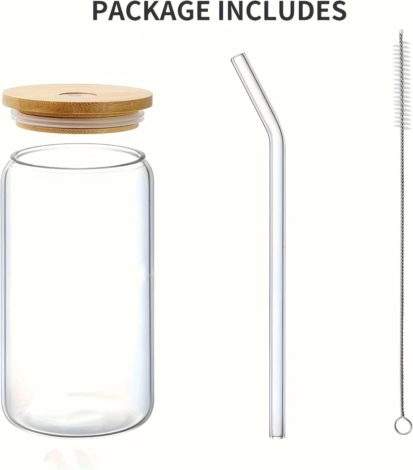 لیوان نوشیدنی با درب چوبی و نی، لیوان شیشه ای با درب و نی، لیوان شفاف مناسب سفر، خانه، دفتر کار، آب میوه، کوکتل، لیوان مناسب قهوه سرد، نوشابه و اسموتی لیوان نوشیدنی با درب چوبی و نی، لیوان شیشه ای با درب و نی، لیوان شفاف مناسب سفر، خانه، دفتر کار، آب میوه، کوکتل، لیوان مناسب قهوه سرد، نوشابه و اسموتی