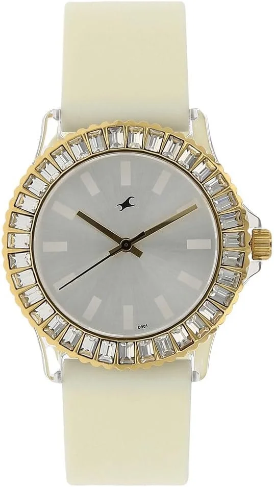 ساعت مچی آنالوگ زنانه فست‌تراک با صفحه نقره‌ای - NR9827PP01