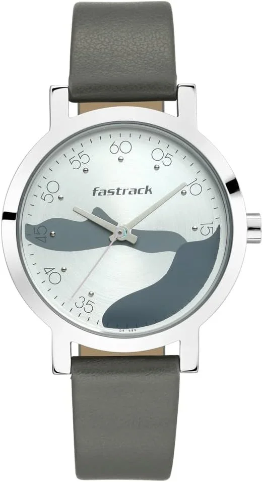 ساعت مچی عقربه ای زنانه فستراک با صفحه نقره ای - NR6222SL02
