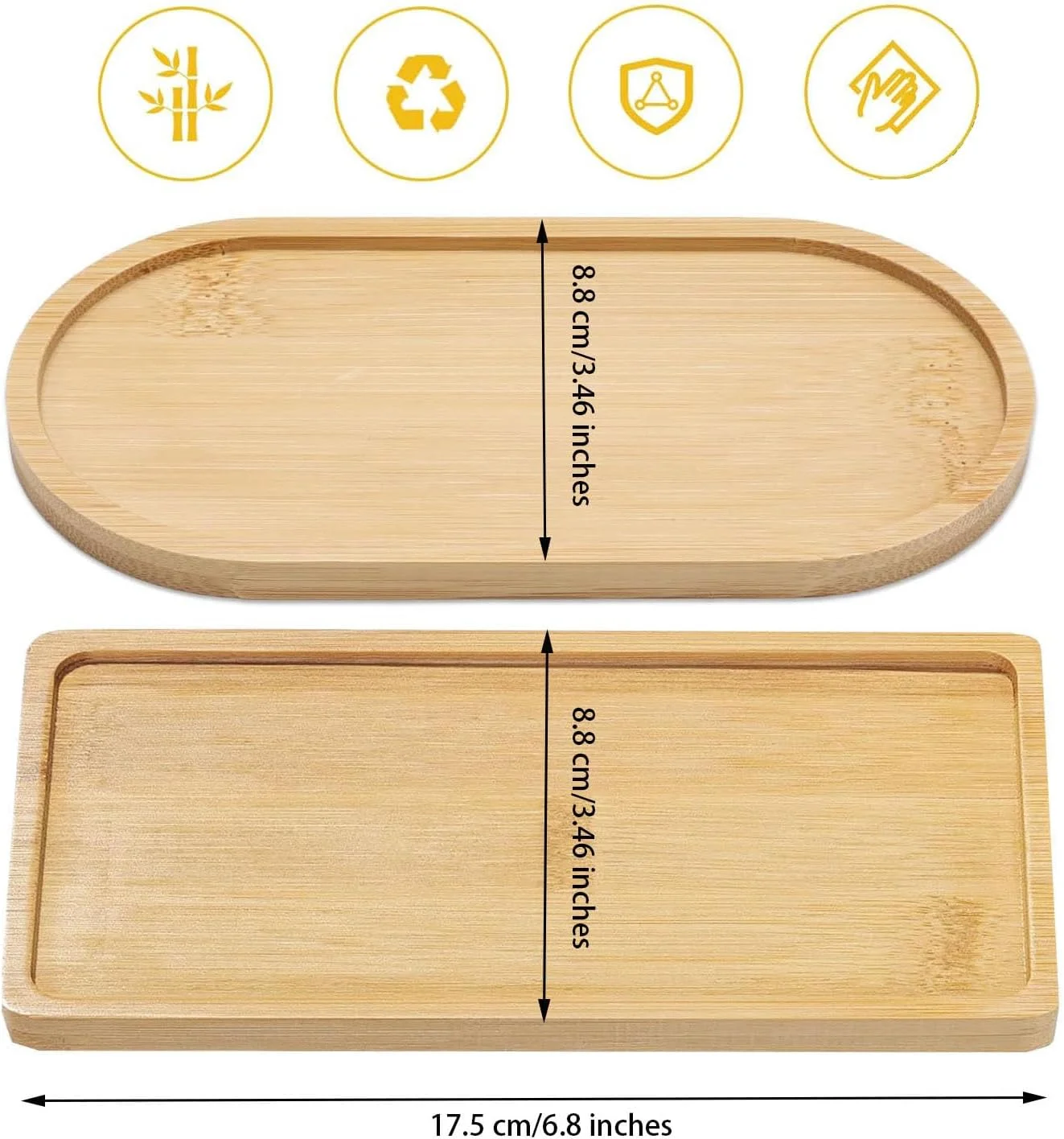 ست تخته سرو بامبو کوچک، بسته 4 عددی سینی بامبو برای سبزیجات، میوه، چای، قهوه، تخته های کوچک چوبی، تخته پنیر کوچک برای پیش غذا، 17.5x8.8 سانتی متر ست تخته سرو بامبو کوچک، بسته 4 عددی سینی بامبو برای سبزیجات، میوه، چای، قهوه، تخته های کوچک چوبی، تخته پنیر کوچک برای پیش غذا، 17.5x8.8 سانتی متر