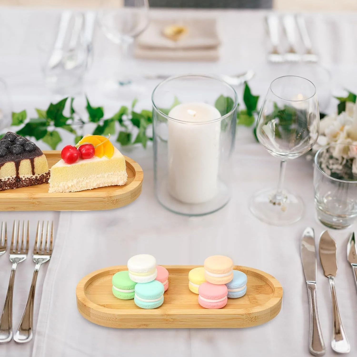 ست تخته سرو بامبو کوچک، بسته 4 عددی سینی بامبو برای سبزیجات، میوه، چای، قهوه، تخته های کوچک چوبی، تخته پنیر کوچک برای پیش غذا، 17.5x8.8 سانتی متر ست تخته سرو بامبو کوچک، بسته 4 عددی سینی بامبو برای سبزیجات، میوه، چای، قهوه، تخته های کوچک چوبی، تخته پنیر کوچک برای پیش غذا، 17.5x8.8 سانتی متر