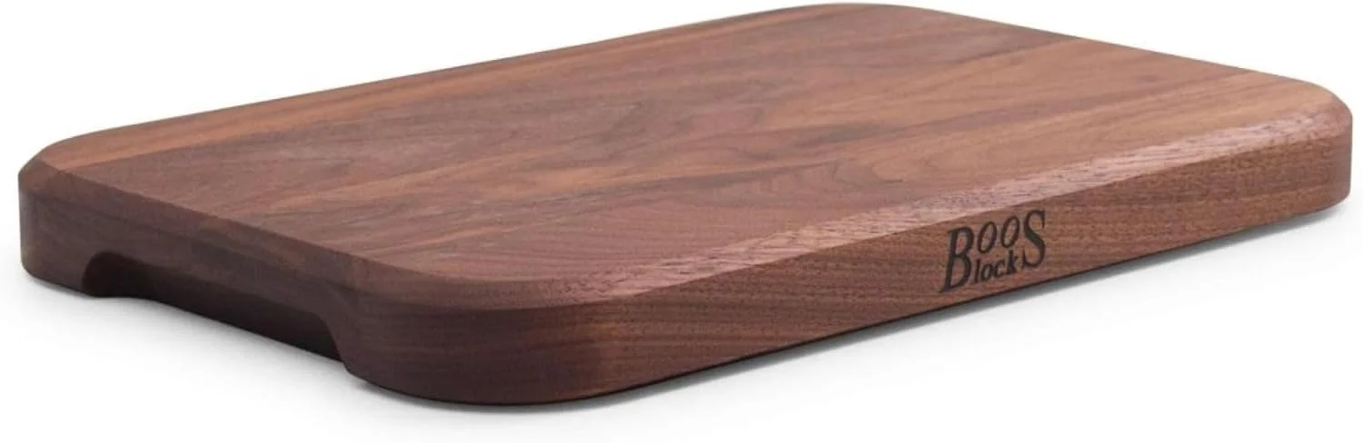 تخته برش چوب بلوک Boos مدل Chop-N-Serve - تخته برش چند منظوره - تخته برش گردو - ایمن برای آماده سازی غذا - 30.5x20.3x2.5 سانتی متر