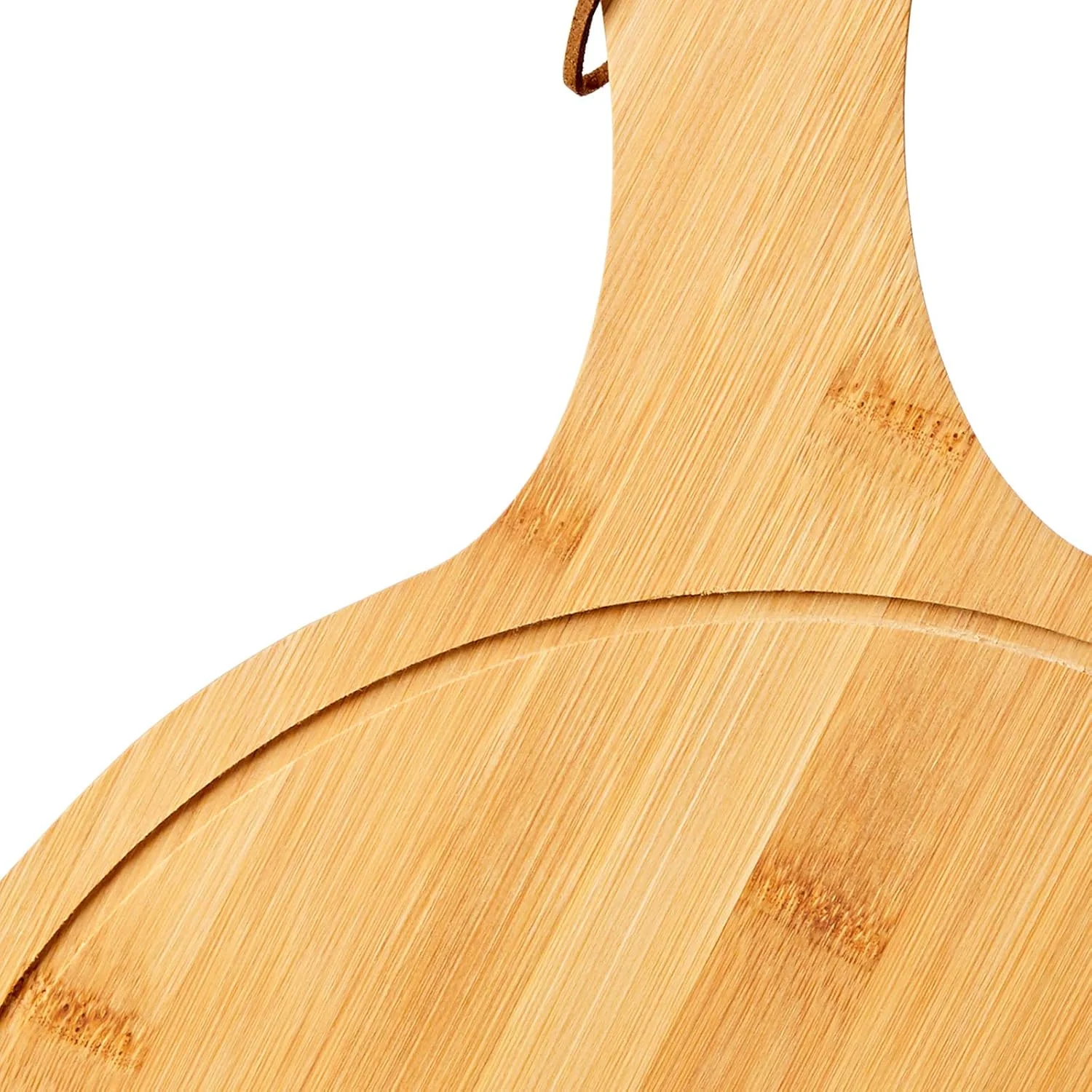 سینی سرو پیتزا، میوه و شیرینی بلوم، چوبی، گرد و تخت با دسته