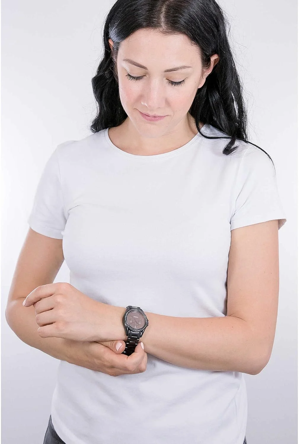 ساعت مچی زنانه فسیل مدل Riley Multifunction با بند استیل مشکی، ES4519