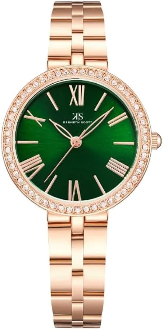 ساعت مچی آنالوگ زنانه کنت اسکات با صفحه سبز - K23502-RBKG ساعت مچی آنالوگ زنانه کنت اسکات با صفحه سبز - K23502-RBKG