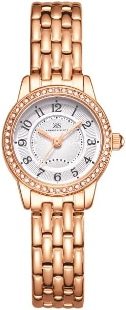 ساعت مچی زنانه کنت اسکات، نمایشگر آنالوگ و بند استیل ضد زنگ - K25511-RBKW، رزگلد