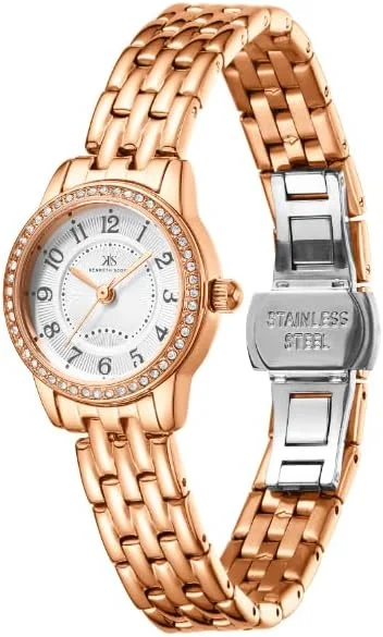 ساعت مچی زنانه کنت اسکات، نمایشگر آنالوگ و بند استیل ضد زنگ - K25511-RBKW، رزگلد