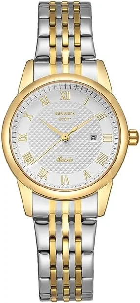 ساعت مچی زنانه کنت اسکات با موتور کوارتز ژاپنی، نمایشگر آنالوگ و بند دستبندی - K23530-TBTW, TT/Gld