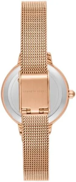 ساعت مچی زنانه کنت اسکات مدل PC21، نمایشگر آنالوگ و بند استیل ضد زنگ - K23512-RMKF، رزگلد