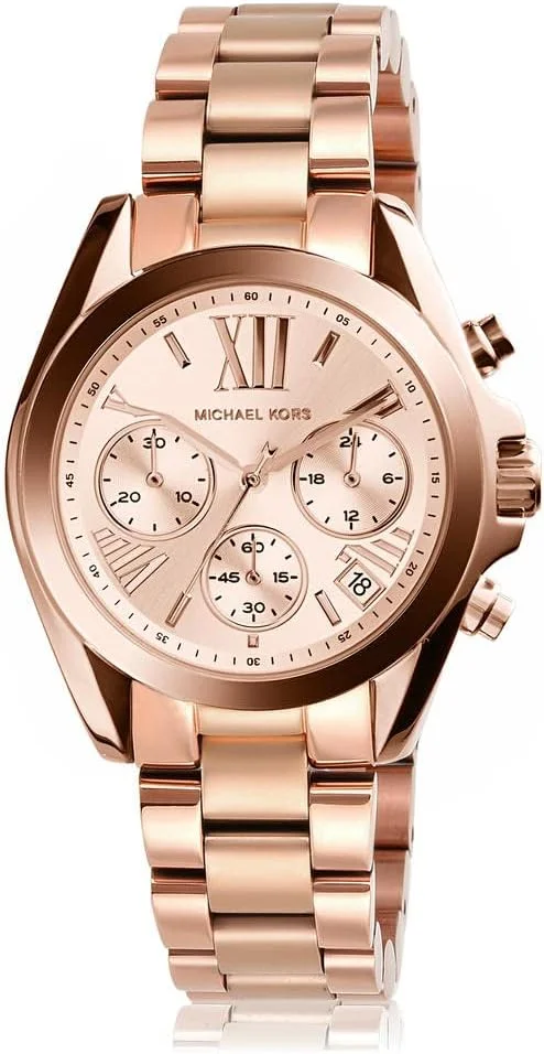 ساعت زنانه مایکل کورس بردشاو، ساعت کرنوگراف استیل ضد زنگ زنانه با بند استیل یا چرمی