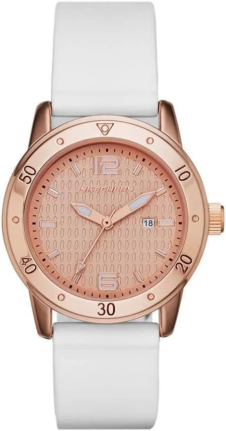 ساعت مچی عقربه ای ورزشی زنانه اسکیچرز مدل Redondo Quartz با بدنه فلزی و سیلیکونی