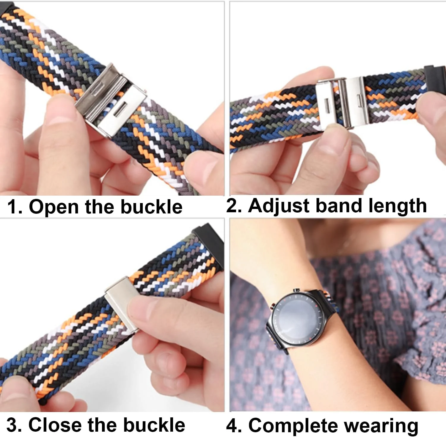 بند سازگار با Moonswatch، بند الاستیک نایلونی بافته شده تکی ورزشی کشسان، جایگزین دستبند مچی زنانه مردانه سازگار با امگا X سواچ Moonswatch Speedmaster