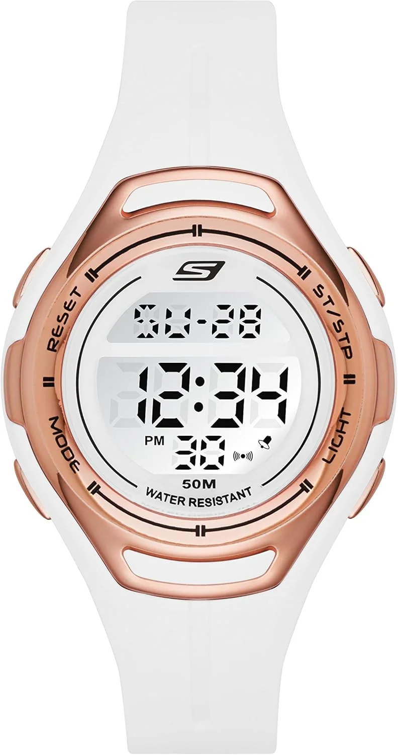 ساعت دیجیتال ورزشی زنانه اسکیچرز با بدنه فلزی و سیلیکونی