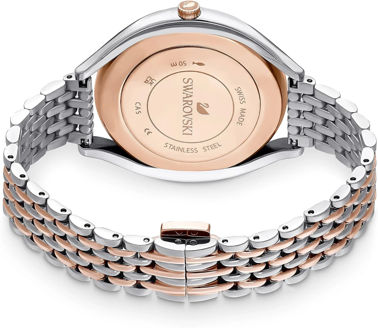 ساعت مچی عقربه‌ای سواروسکی مدل 5644075 با صفحه رزگلد