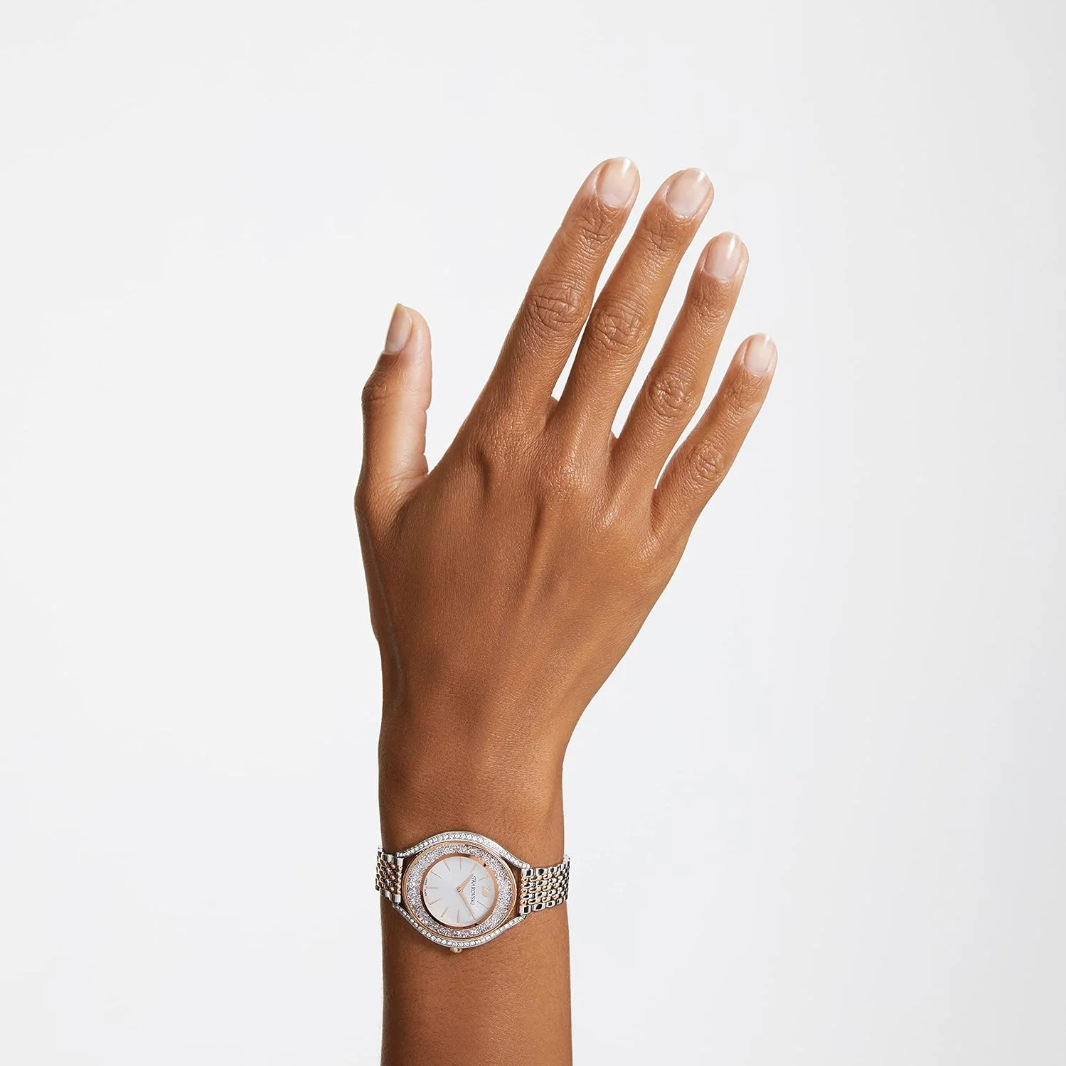 ساعت مچی عقربه‌ای سواروسکی مدل 5644075 با صفحه رزگلد