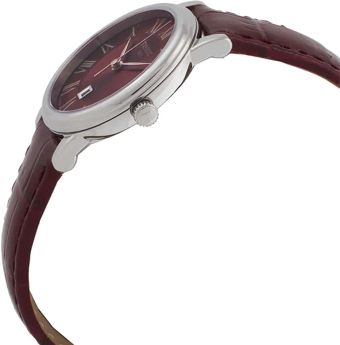 ساعت مچی زنانه تیسوت کارسون کوارتز با بدنه استیل ضد زنگ 316L، مدل مجلسی زرشکی T1222101637300 ساعت مچی زنانه تیسوت کارسون کوارتز با بدنه استیل ضد زنگ 316L، مدل مجلسی زرشکی T1222101637300